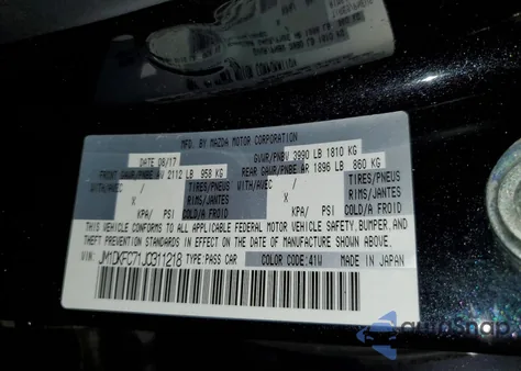 2018 Mazda Cx-3 Touring from USA, damaged, VIN JM1DKFC71J0311218